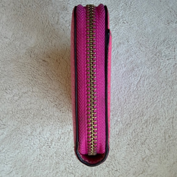 Kate Spade Wellesley Neda Fuchsia Leather Zip Around Wallet - Picture 5 of 11